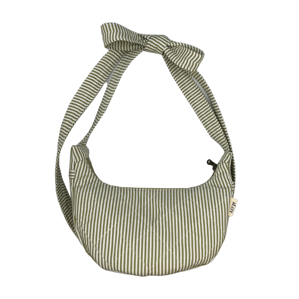 green stripes banana bag