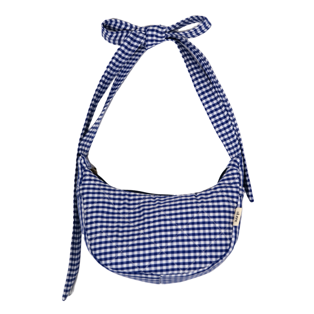 navy picnic banana bag