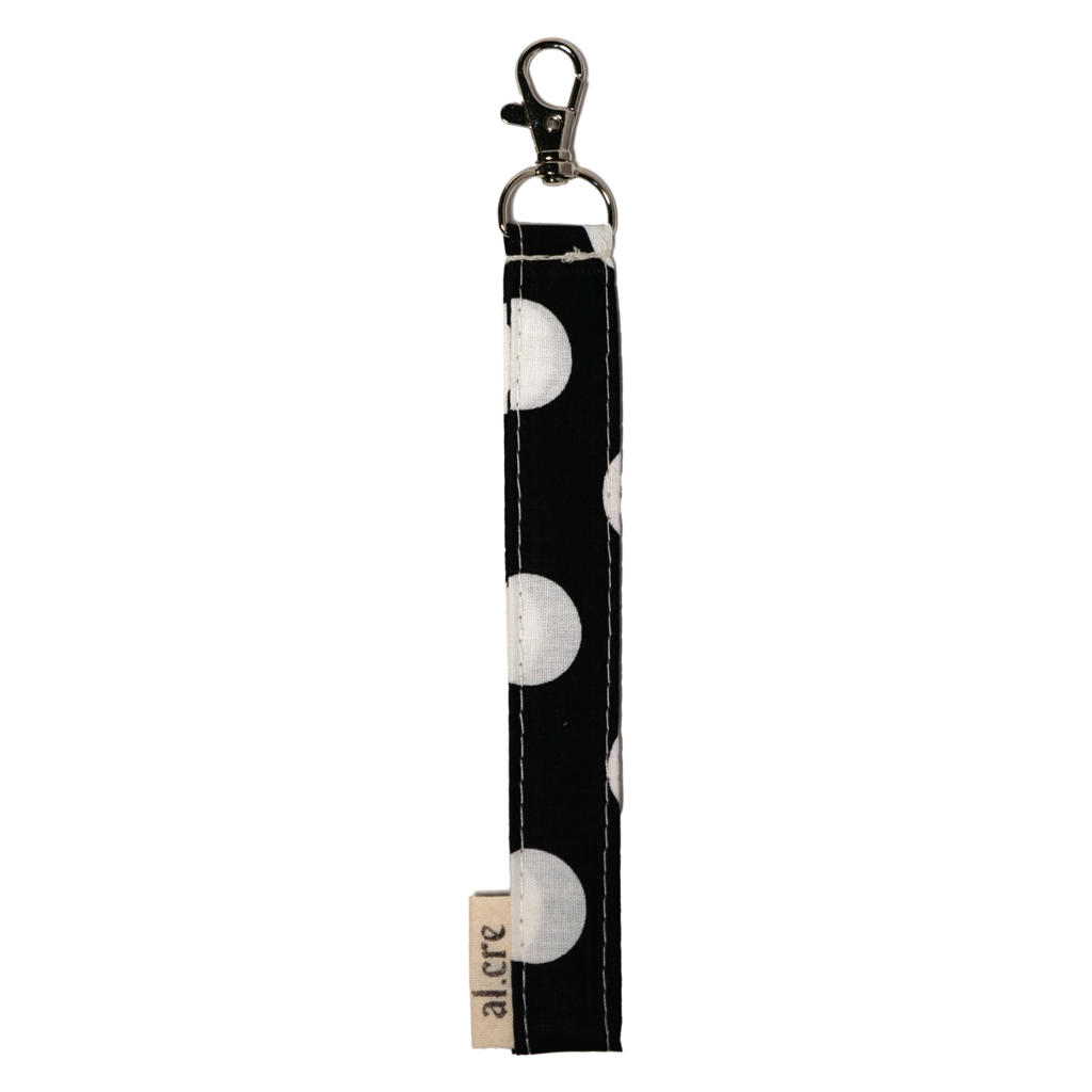 polka dots wrist keychain