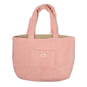 soft pink olive towel beach bag