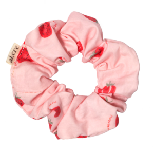 pink strawberries scrunchie