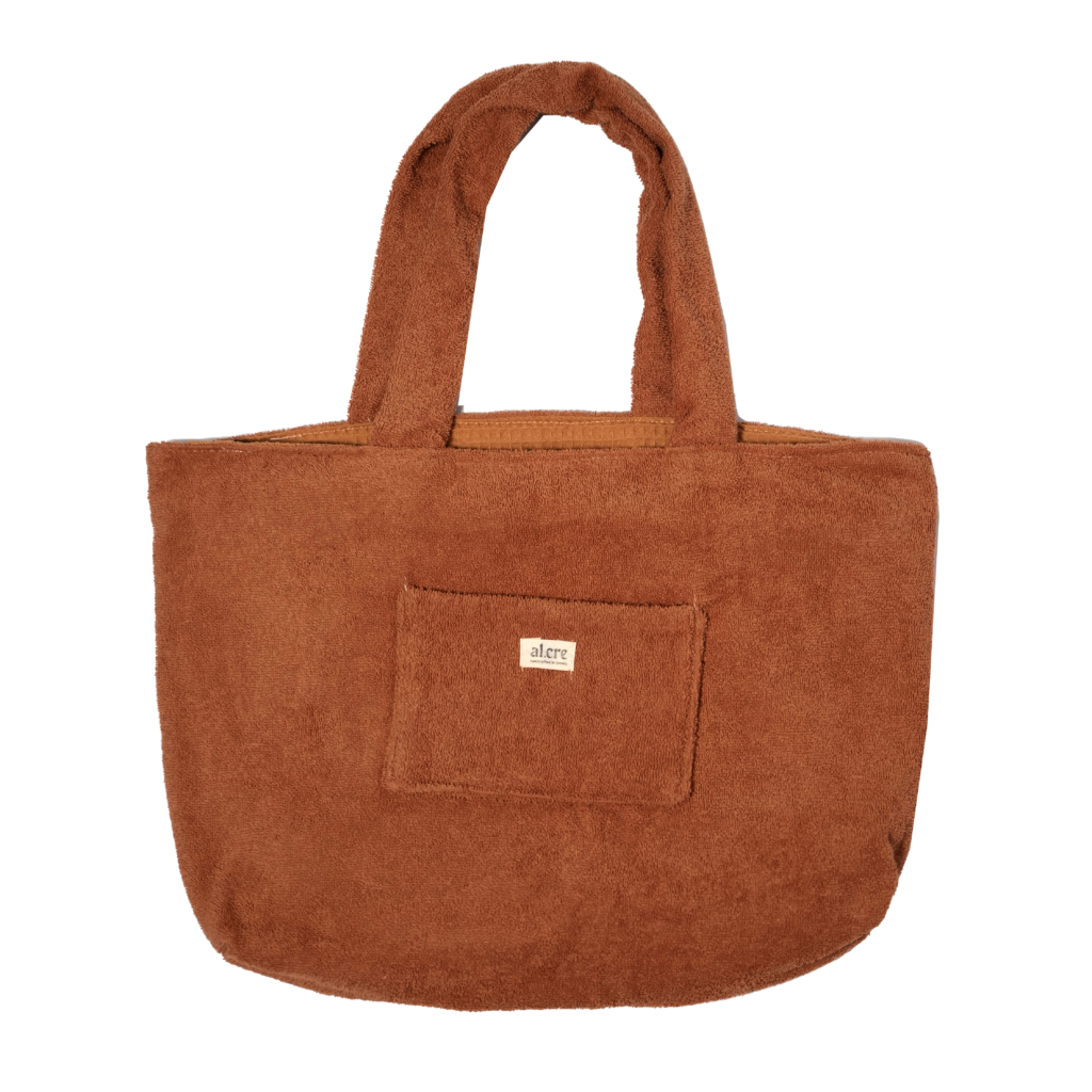 salted caramel towel beach bag with zipper