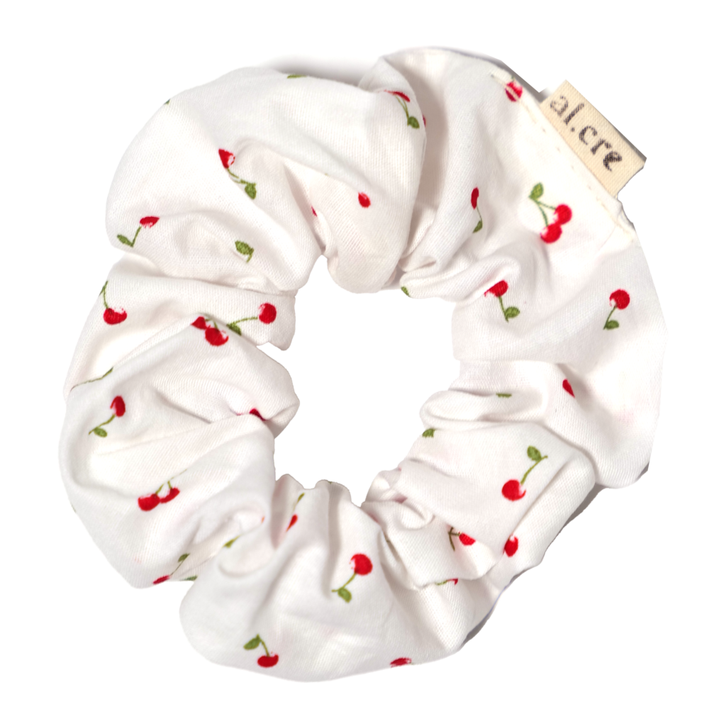 tiny cherries scrunchie