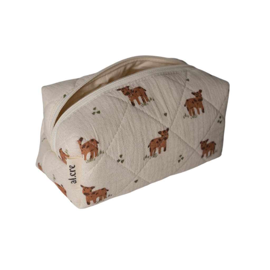 cows small makeup bag
