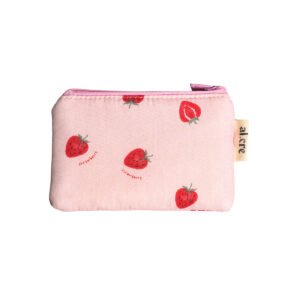 pink strawberries small wallet