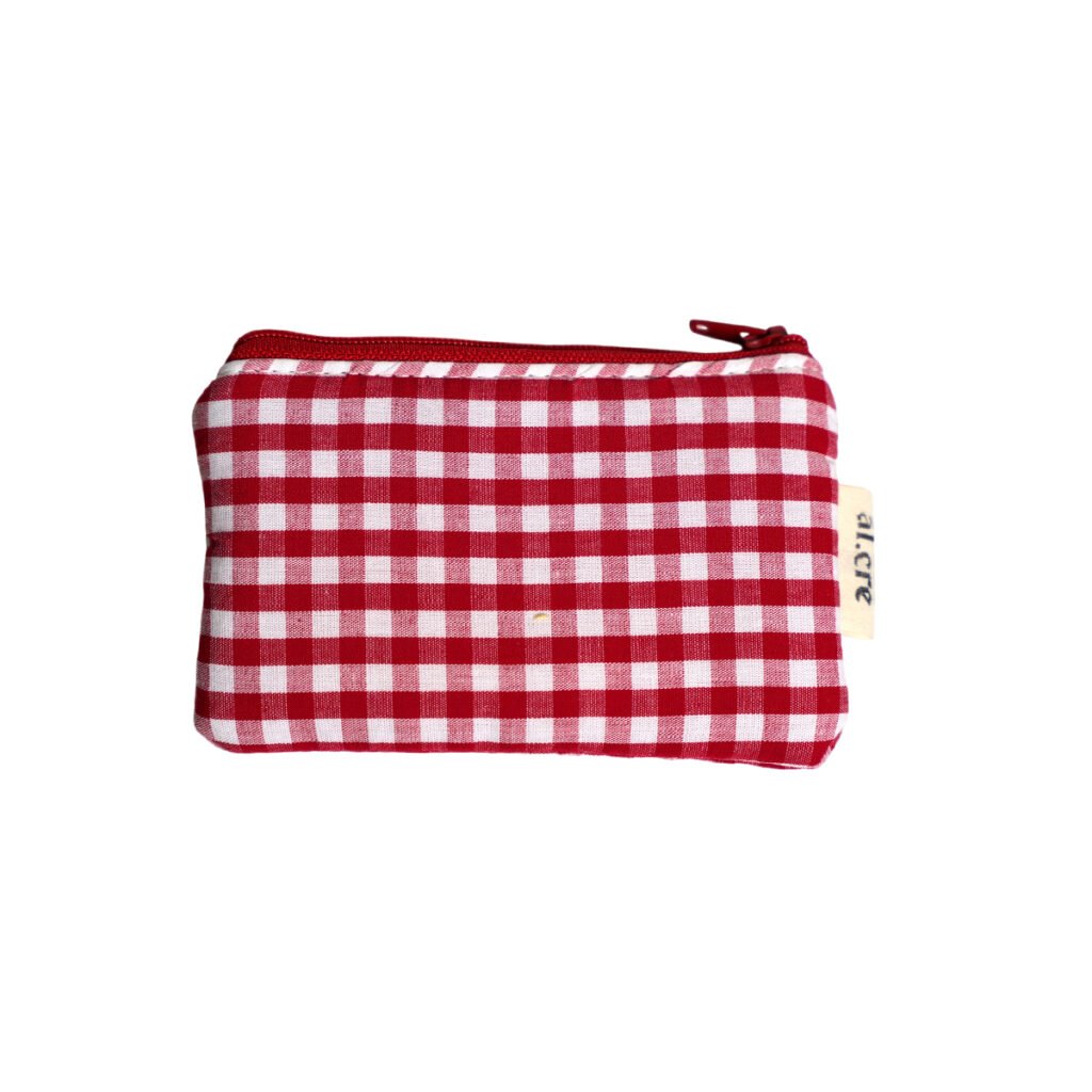 red picnic small wallet