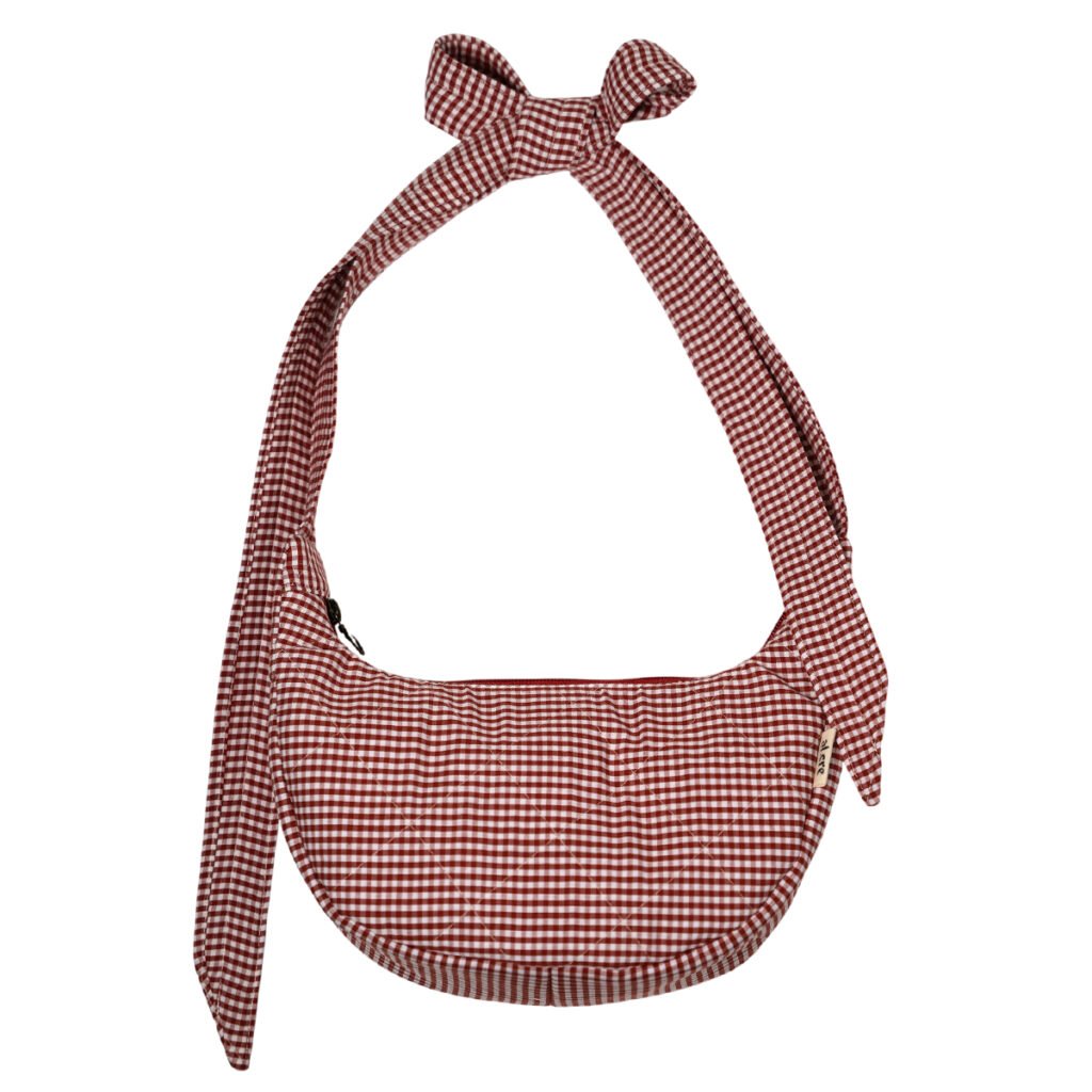 terracotta picnic banana bow bag