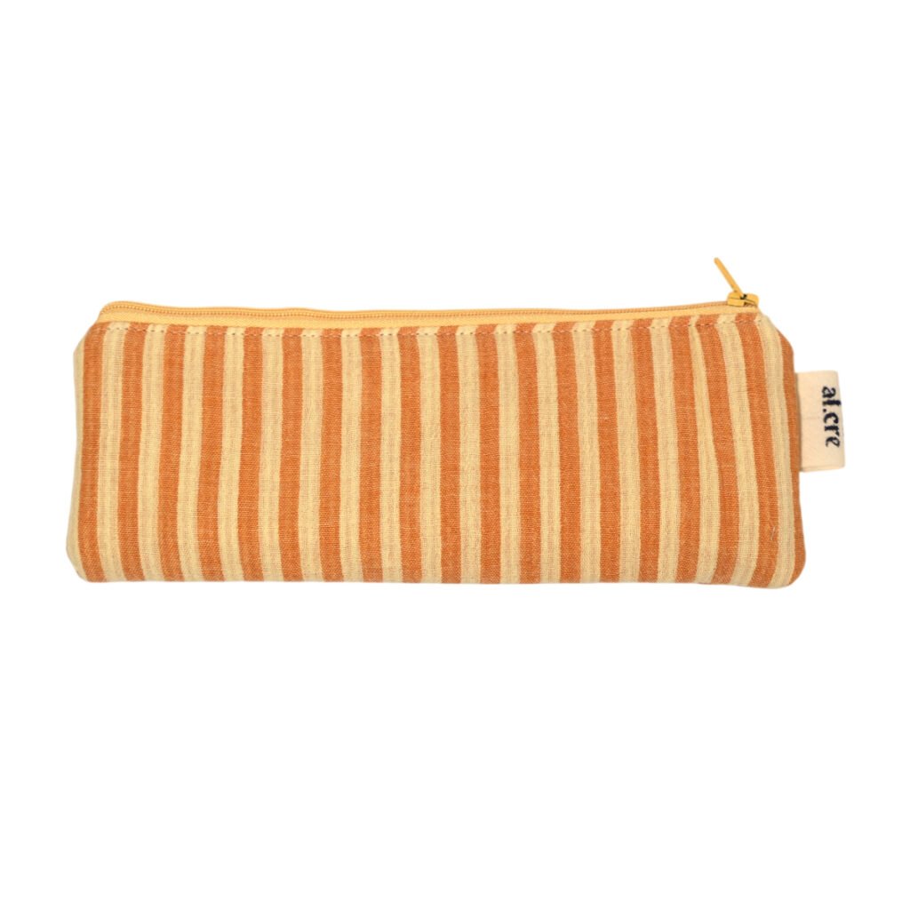 yellow stripes pencil case